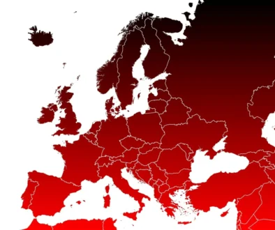 Evropa se upeče ve vlastní šťávě - rudá mapa