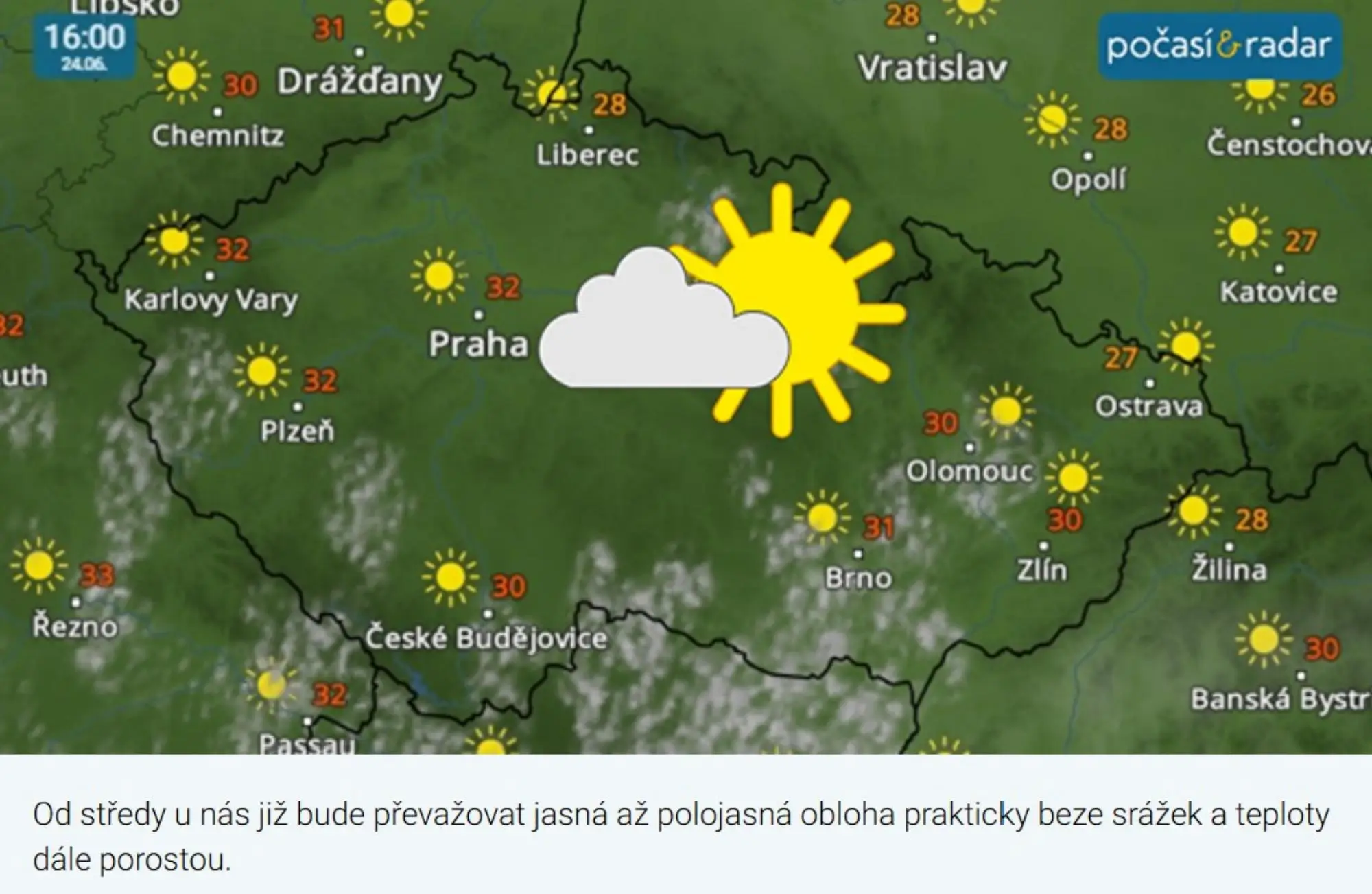 Mapa s počasím