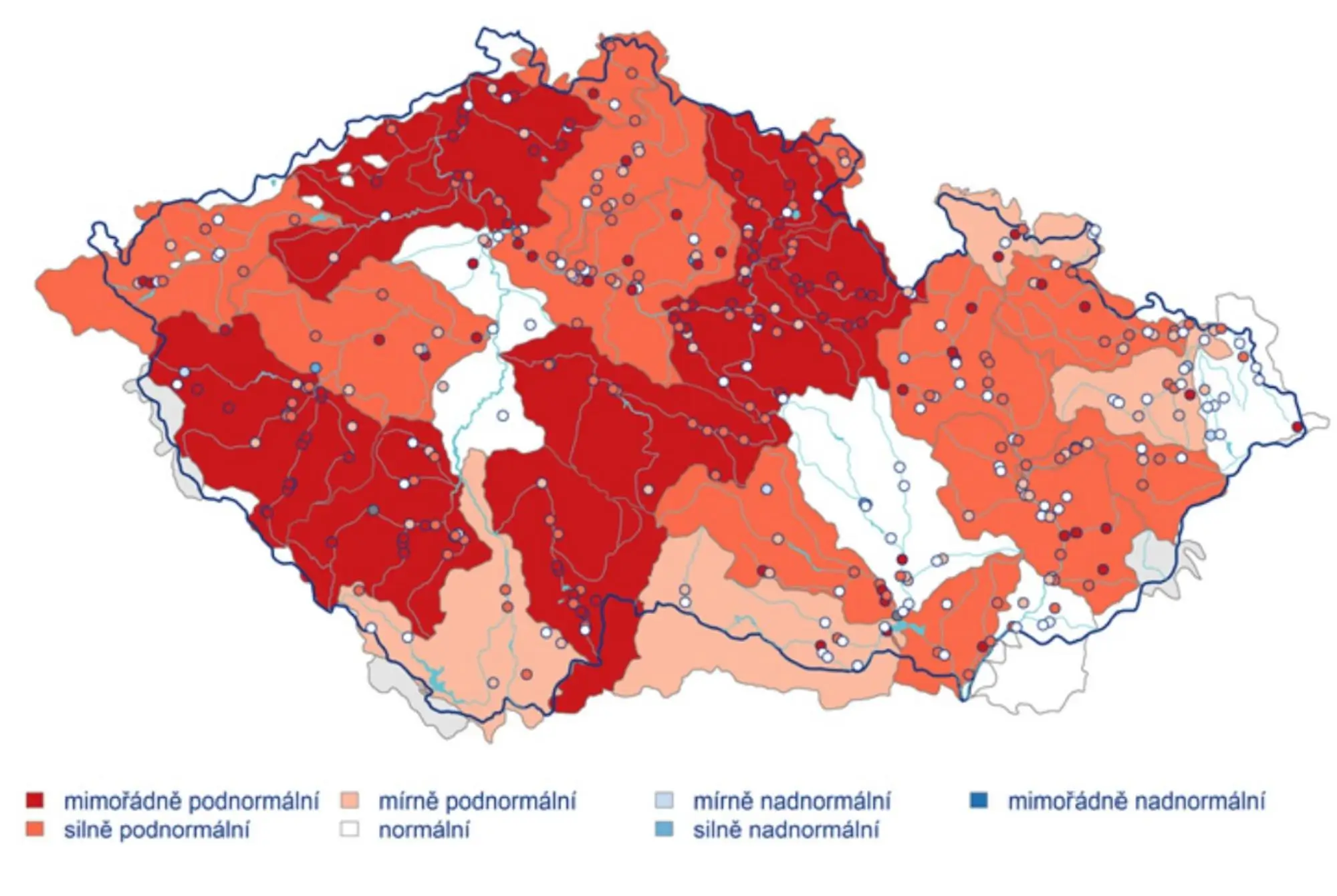 Stav hladiny v mělkých vrtech | TVGURU.cz Stav hladiny v mělkých vrtech na mapě