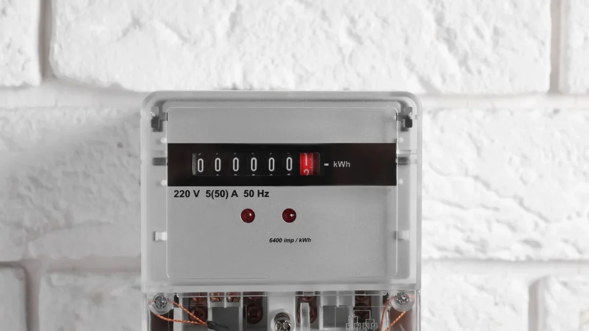 Elektroměr na zdi