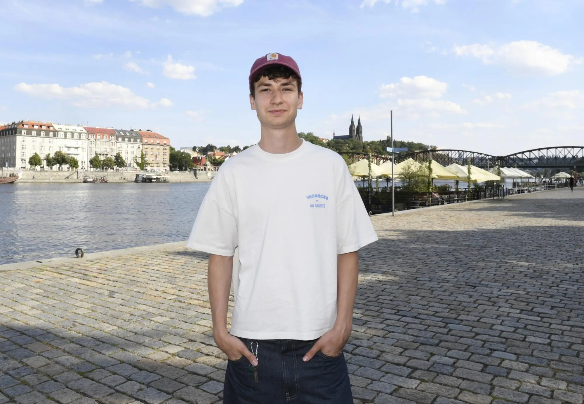 Antonio Šoposki na Smíchovské náplavce - mladý herec