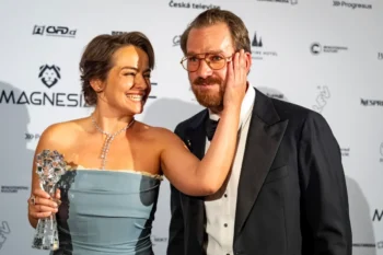 Herečka s Českým lvem a Stanislavem Majerem