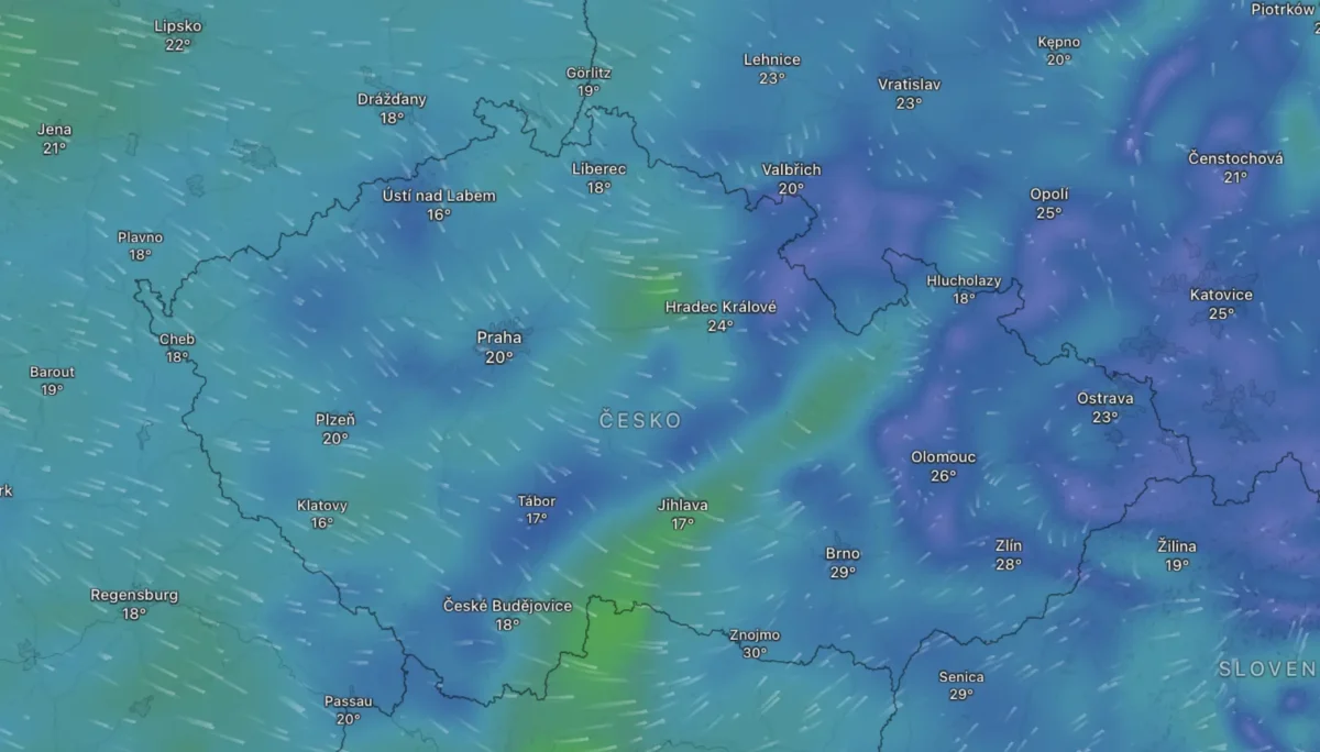 Snímek obrazovky 2026-07-17 v 184034 | TVGURU.cz Mapa počasí na neděli