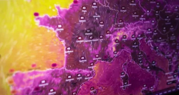 Meteorologická mapa Evropy
