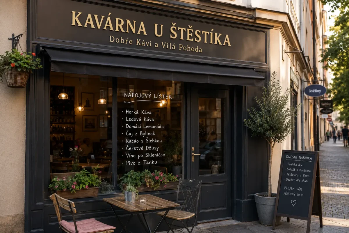 Pomocí AI vytvořená restaurace.