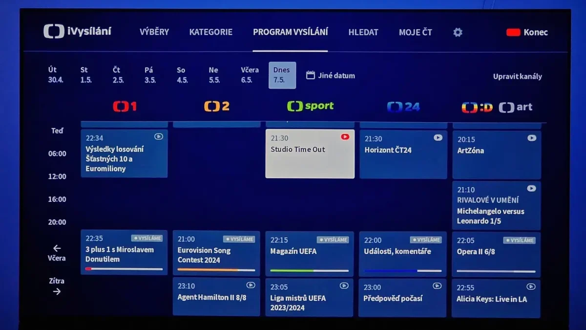 Online vysílání České televize