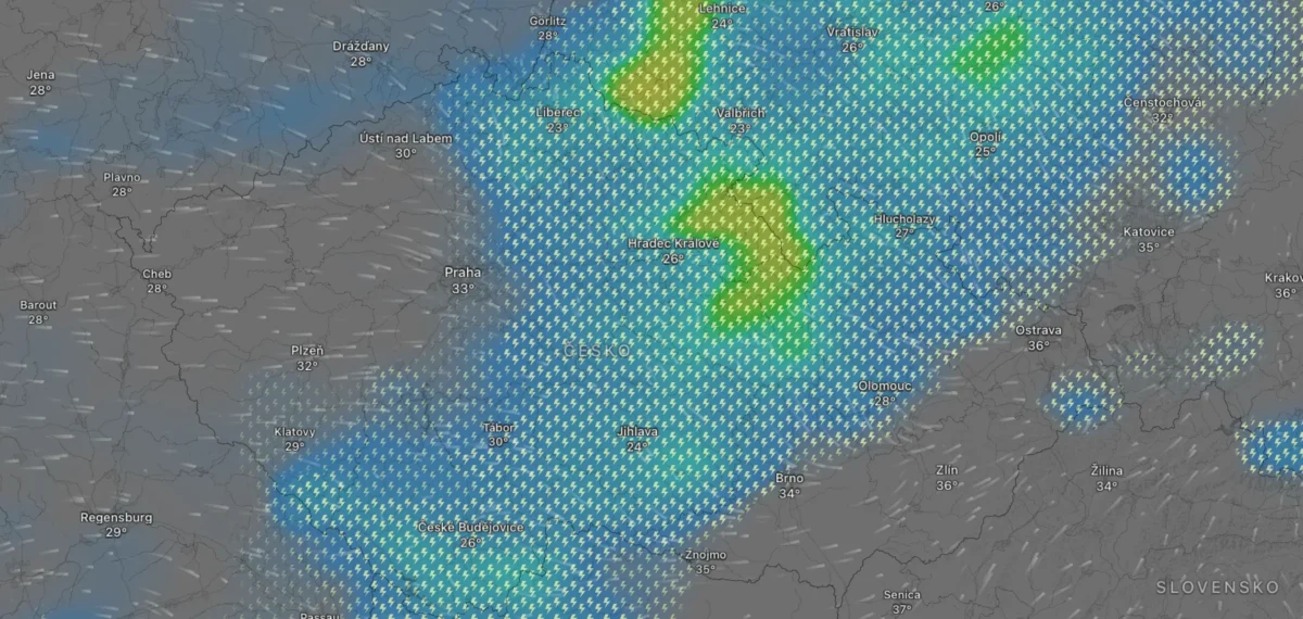 Snímek obrazovky 2026-08-03 v 164019 | TVGURU.cz Mapa počasí na čtvrtek