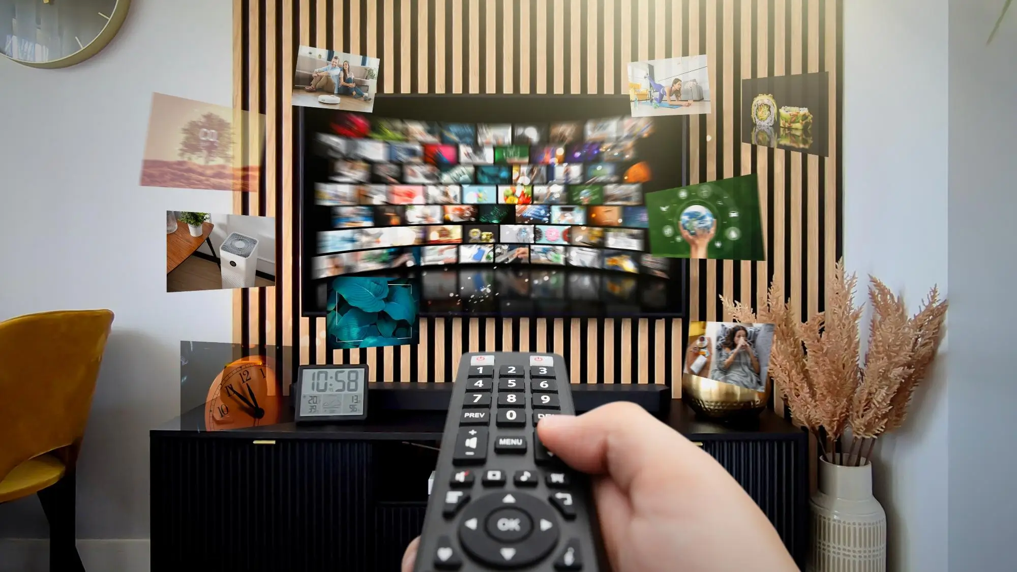 TV Nova o prázdninách? Žádná nuda! | TVGURU.cz Člověk ovladačem míří na TV.