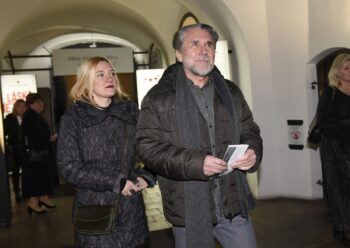 Aleš Procházka se svoji ženou na premiéře neznámého filmu