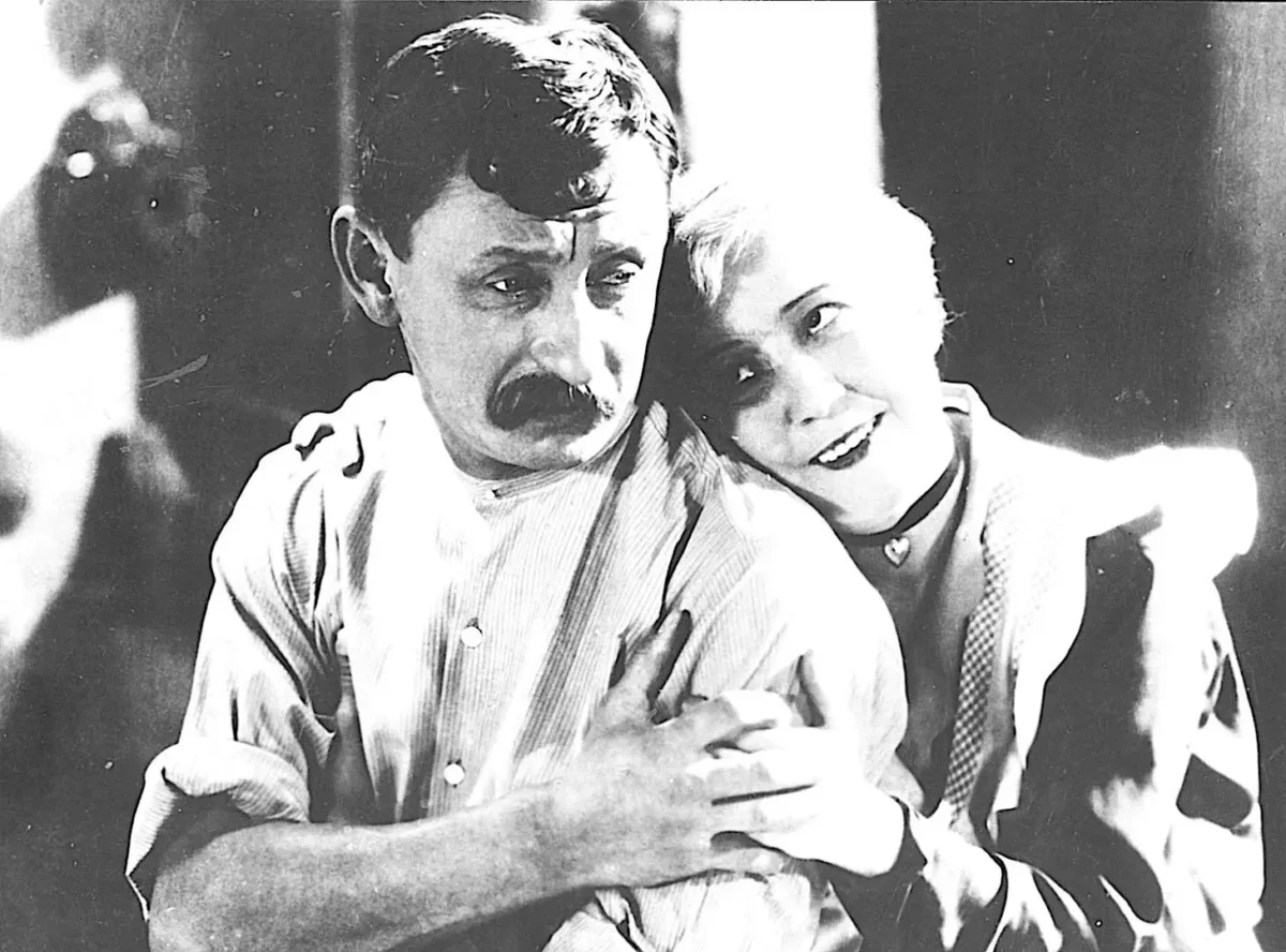 Herec Vlasta Burian a Růžena Šlemrová