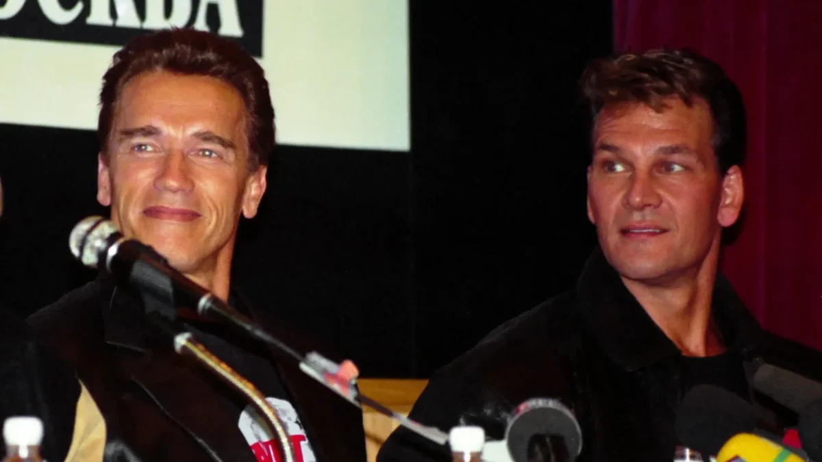 Patrick Swayze a Arnold Schwarzenegger