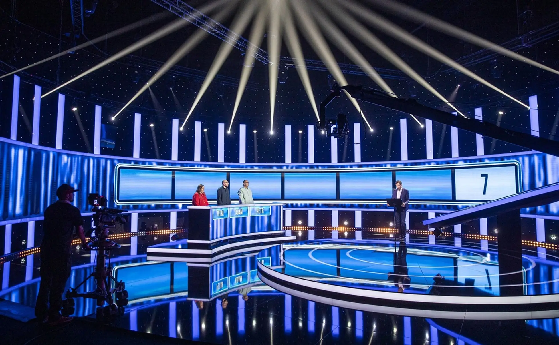 Modré studio pořadu Na lovu
