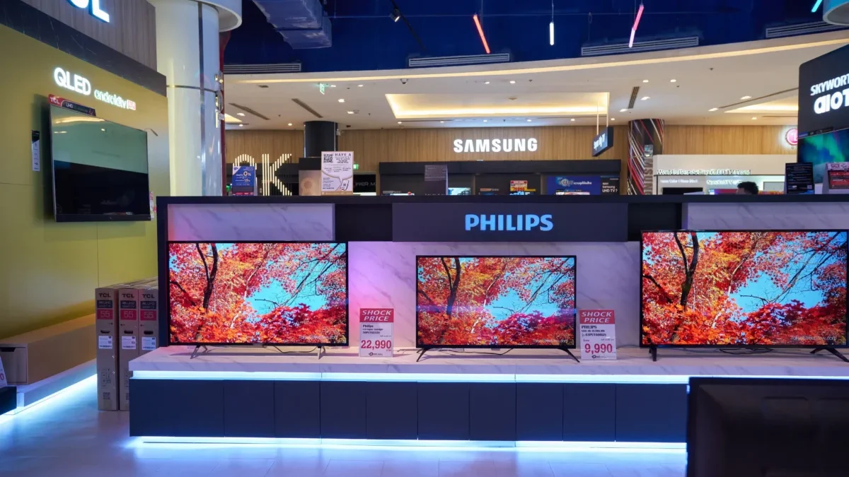 Televize značky Philips v obchodě