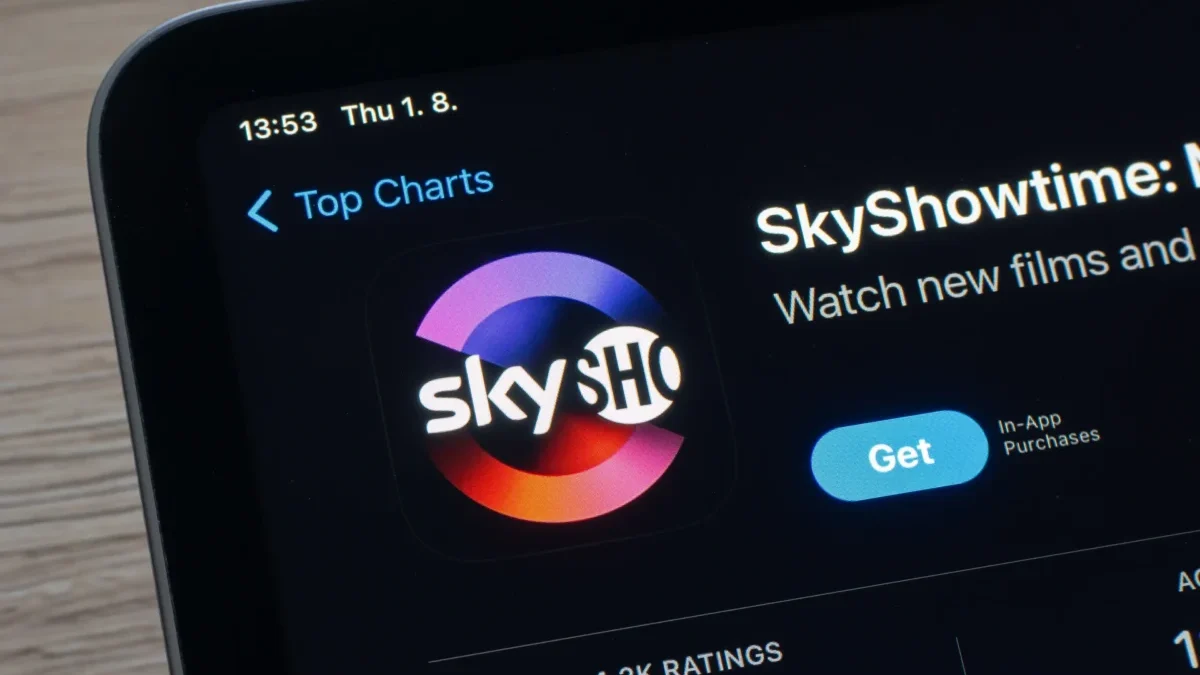 Aplikace SkyShowtime na mobilním telefonu