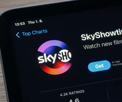 Aplikace SkyShowtime na mobilním telefonu