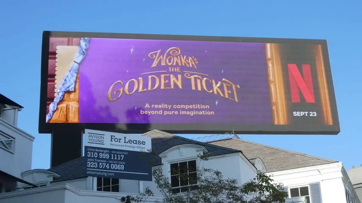 pořad wonka's golfen ticket billboard