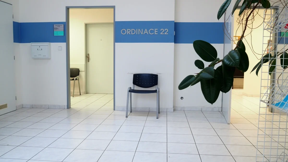Pohled na chodbu u ordinace
