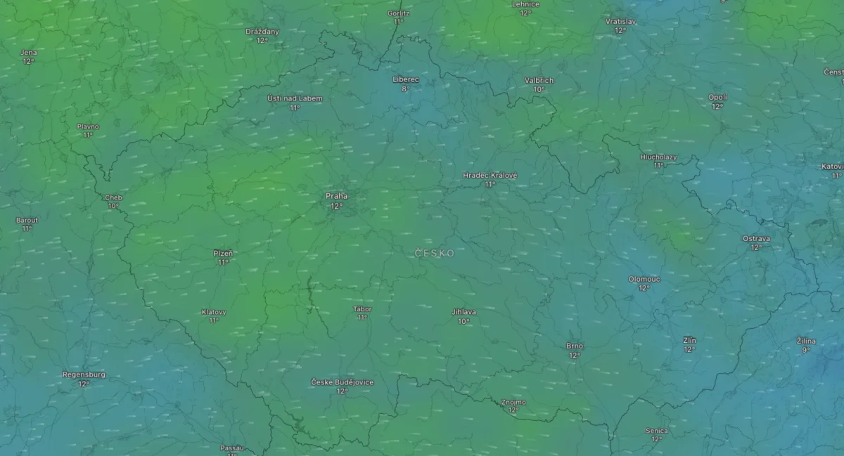 Snímek obrazovky 2026-10-24 v 210955 | TVGURU.cz Mapa počasí na pondělí